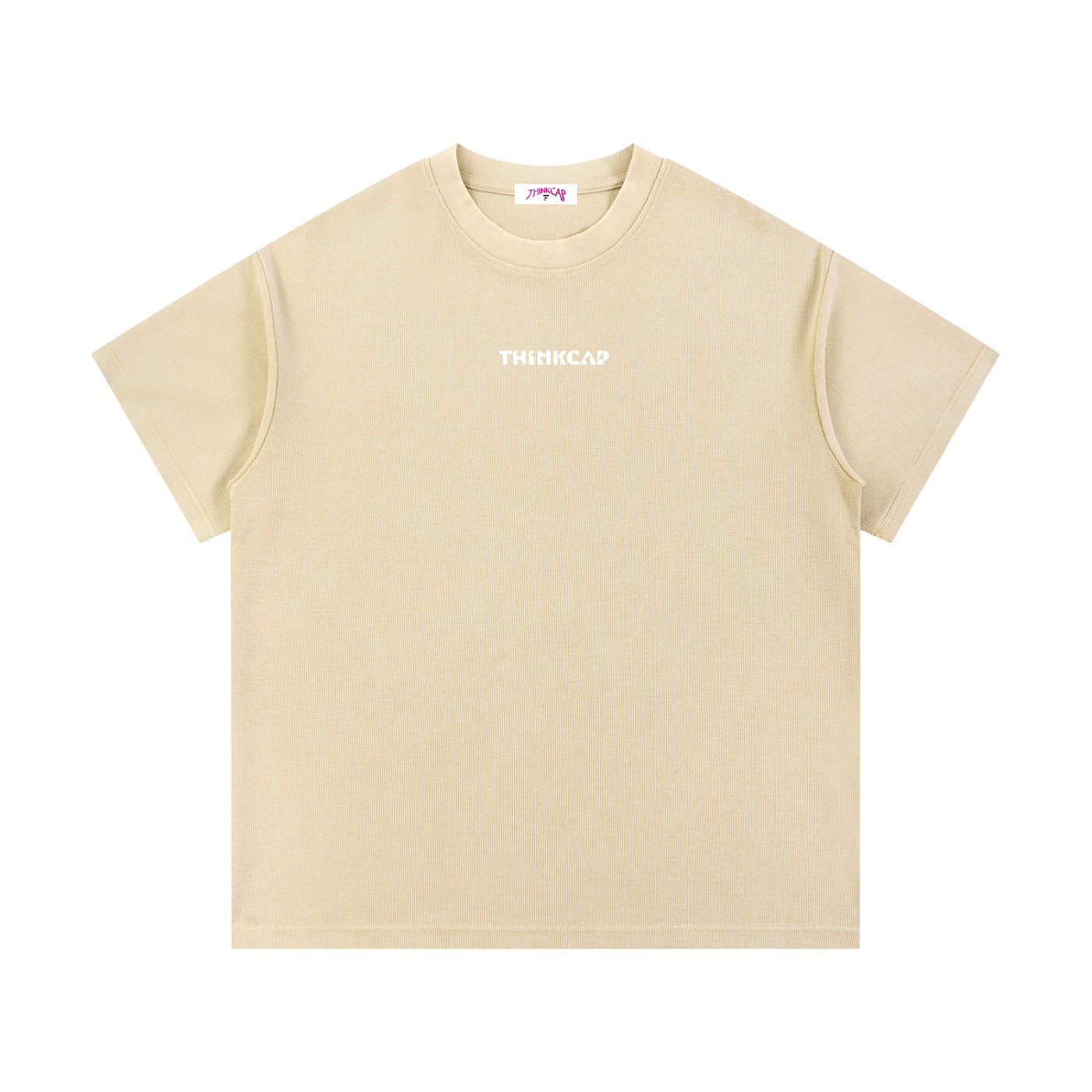 White Semi-Skimmed Waffle tee