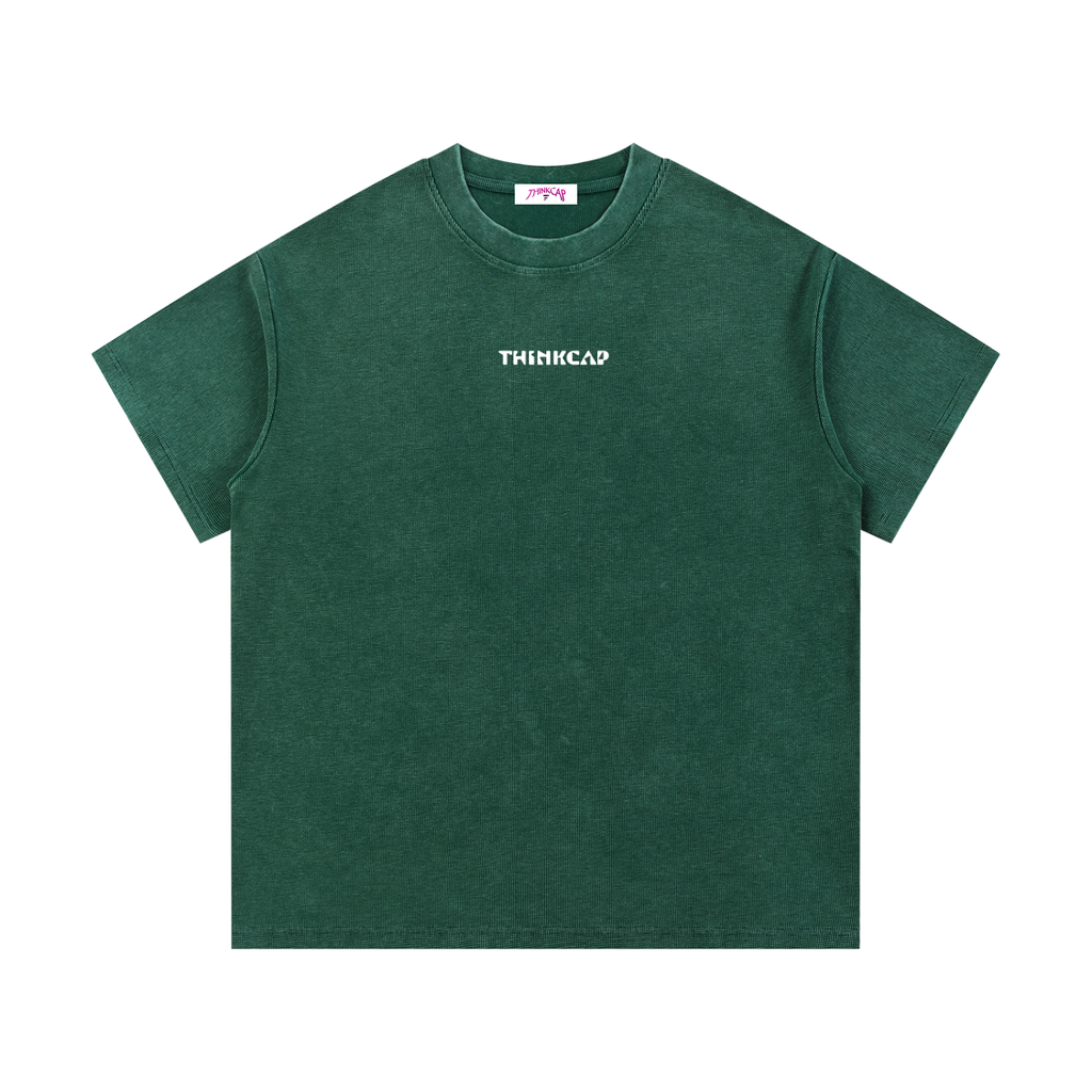 White Semi-Skimmed Waffle tee