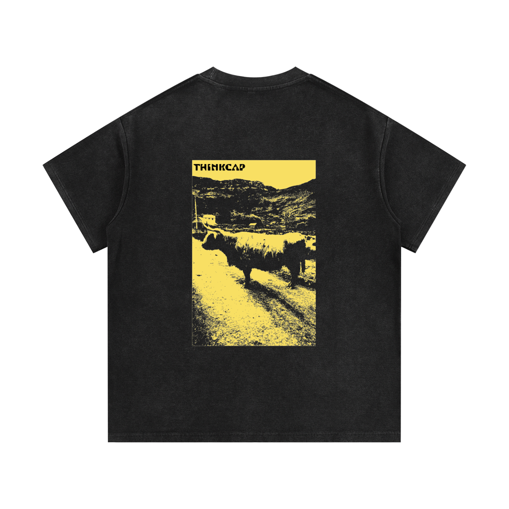 Yellow Semi-Skimmed Waffle tee