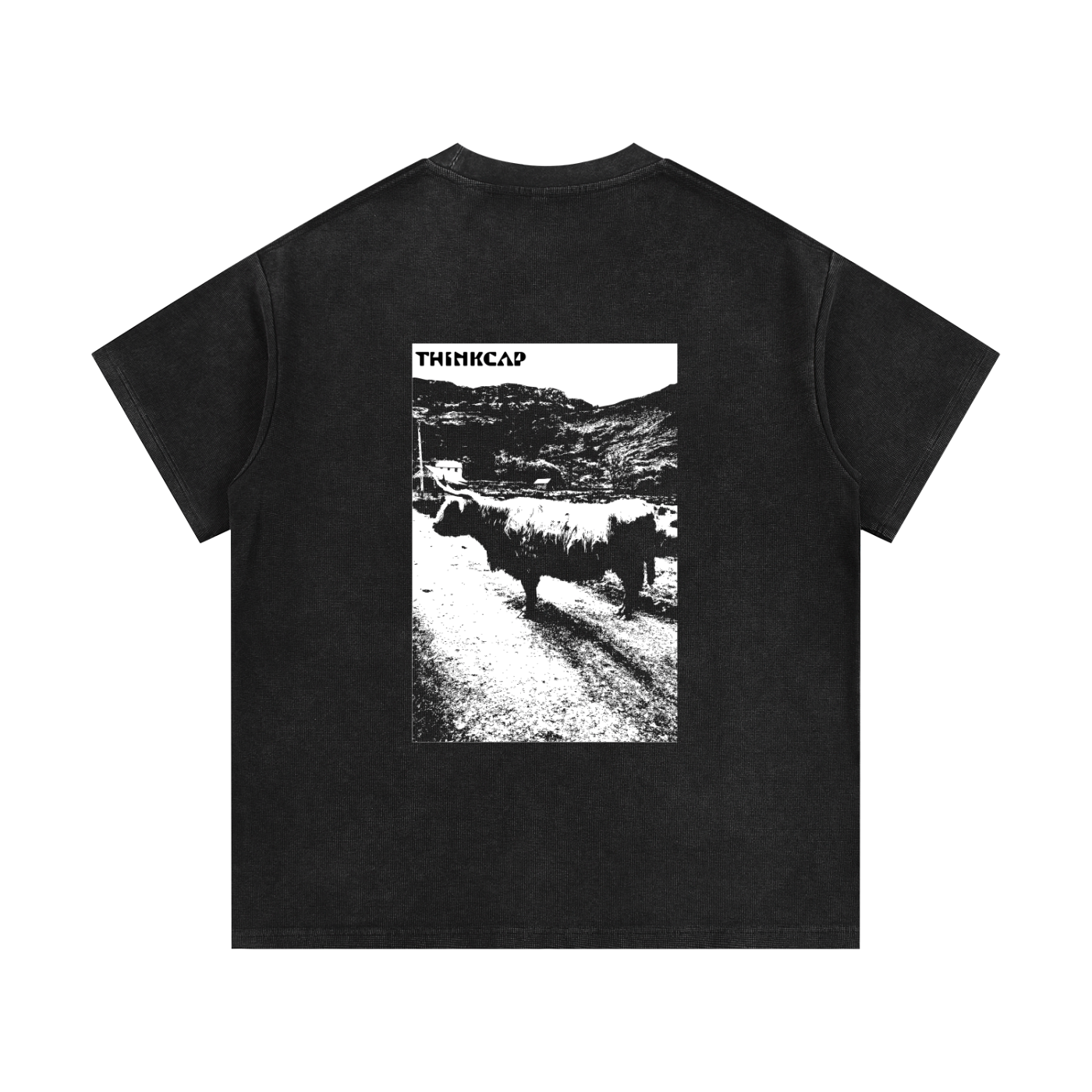 White Semi-Skimmed Waffle tee