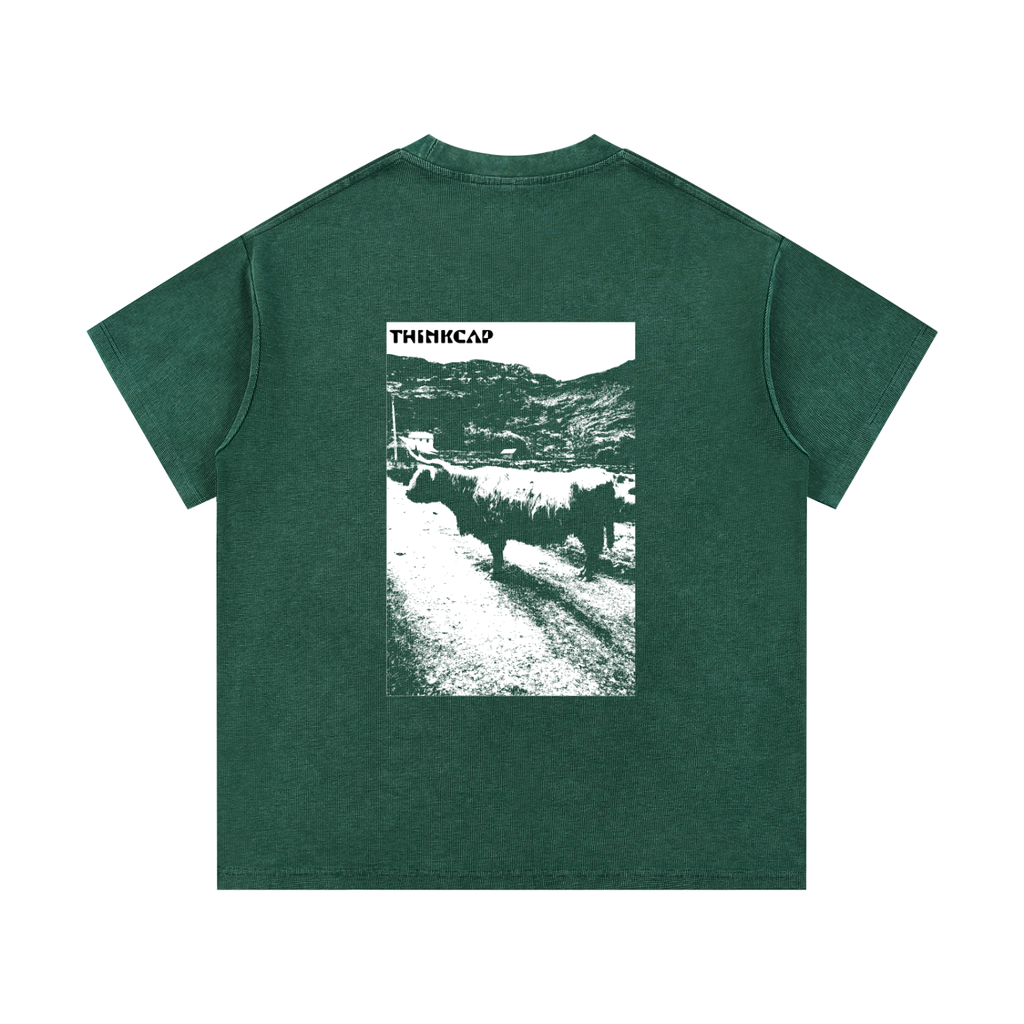 White Semi-Skimmed Waffle tee