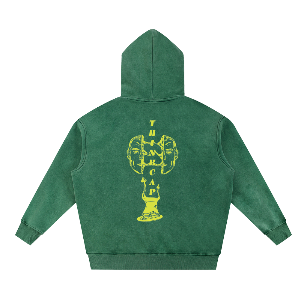 Vintage Split Face Moss hoodie