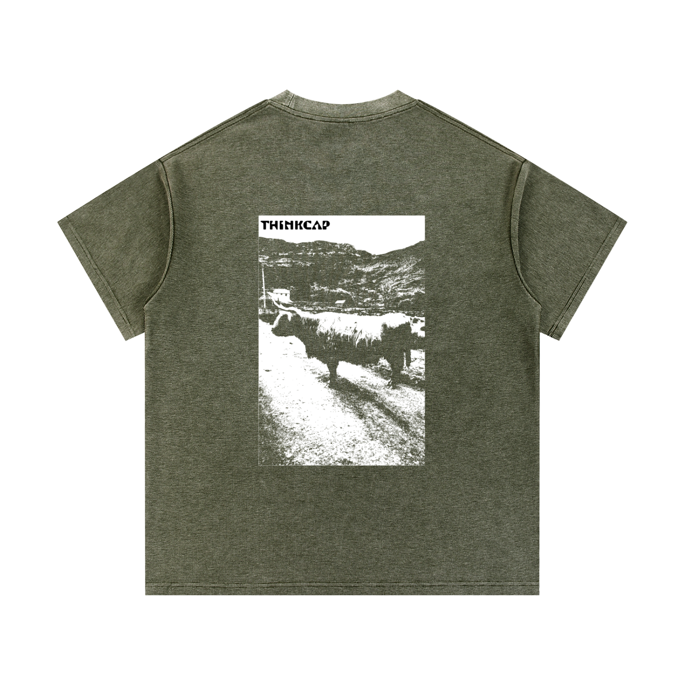 White Semi-Skimmed Waffle tee