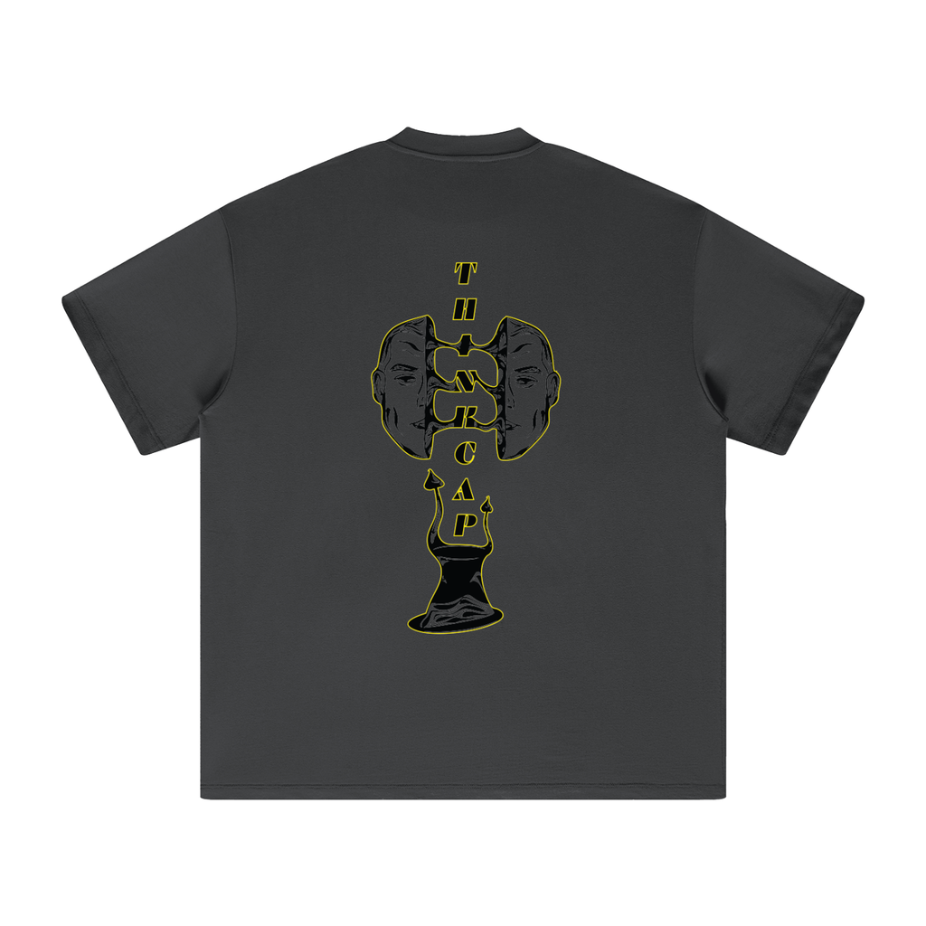 Black and Yellow Outline split face