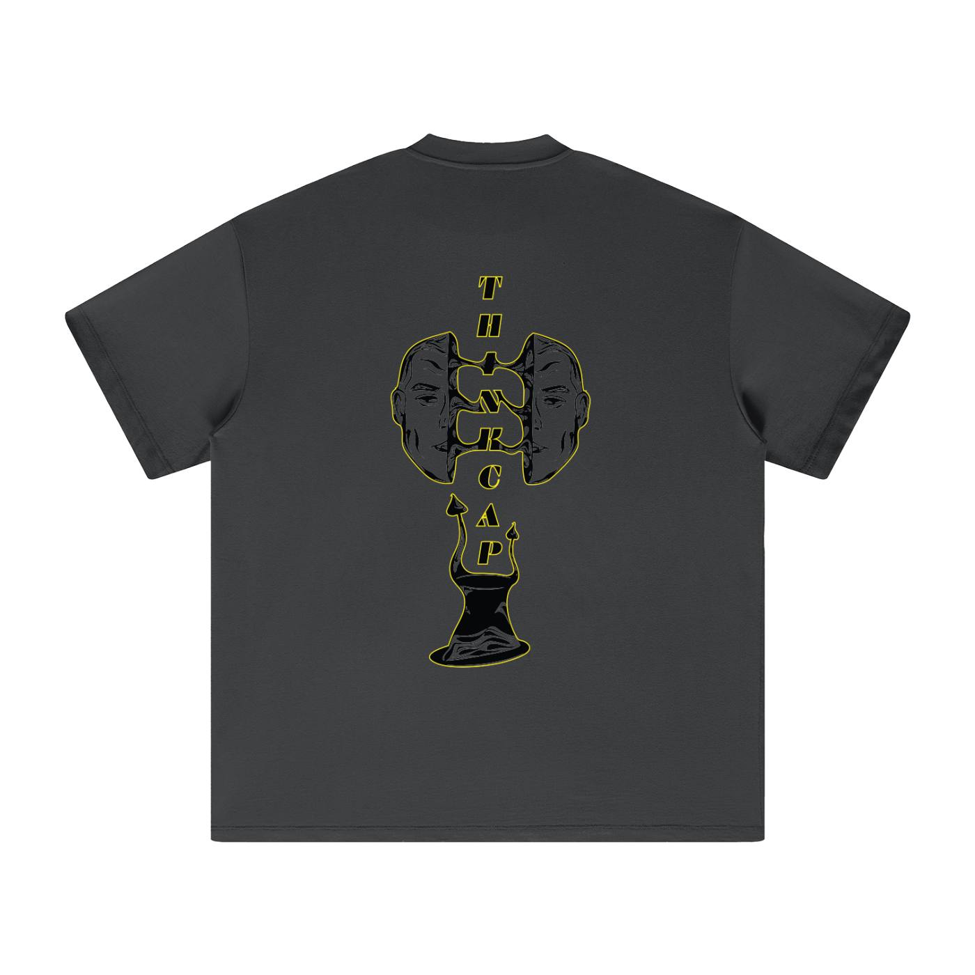 Black and Yellow Outline split face